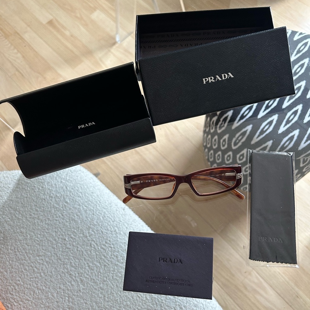 Vintage Prada Brown Rectangular Glasses - - image 5